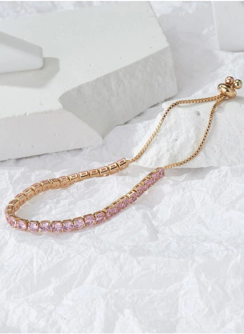 sixtyfour - Stylish Zirconia Bracelet With Trendy Color For Women - Image 1