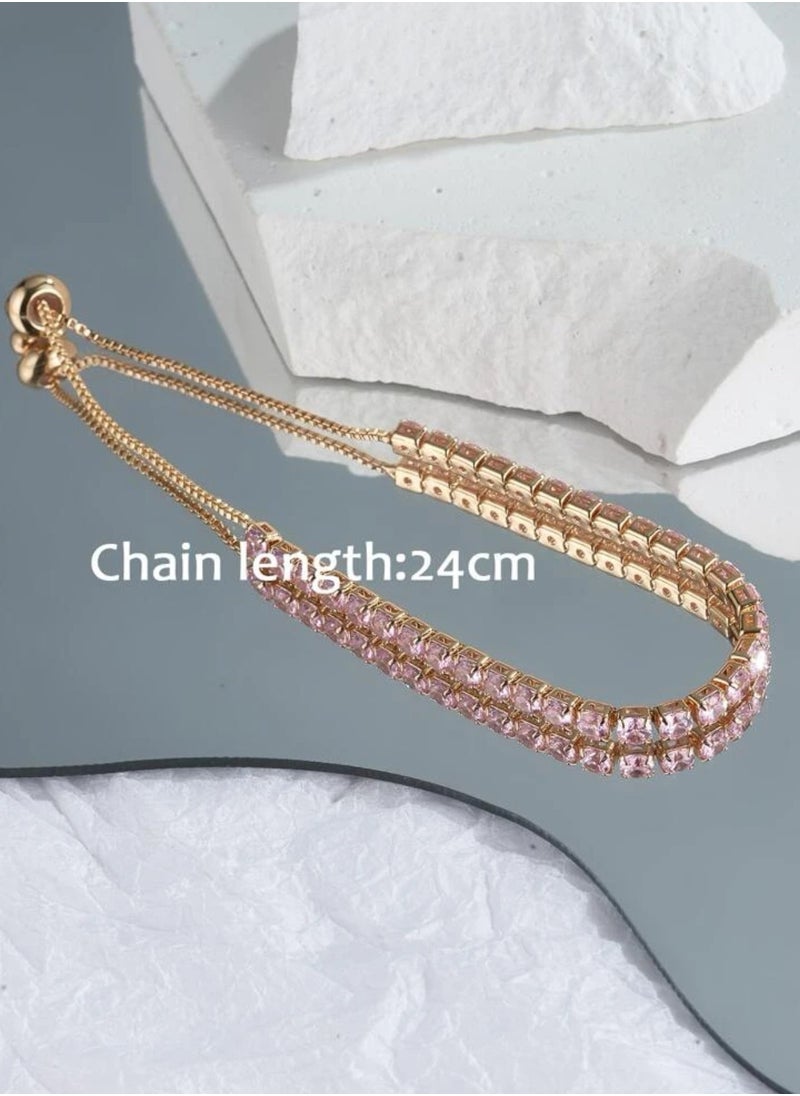 sixtyfour - Stylish Zirconia Bracelet With Trendy Color For Women - Image 1