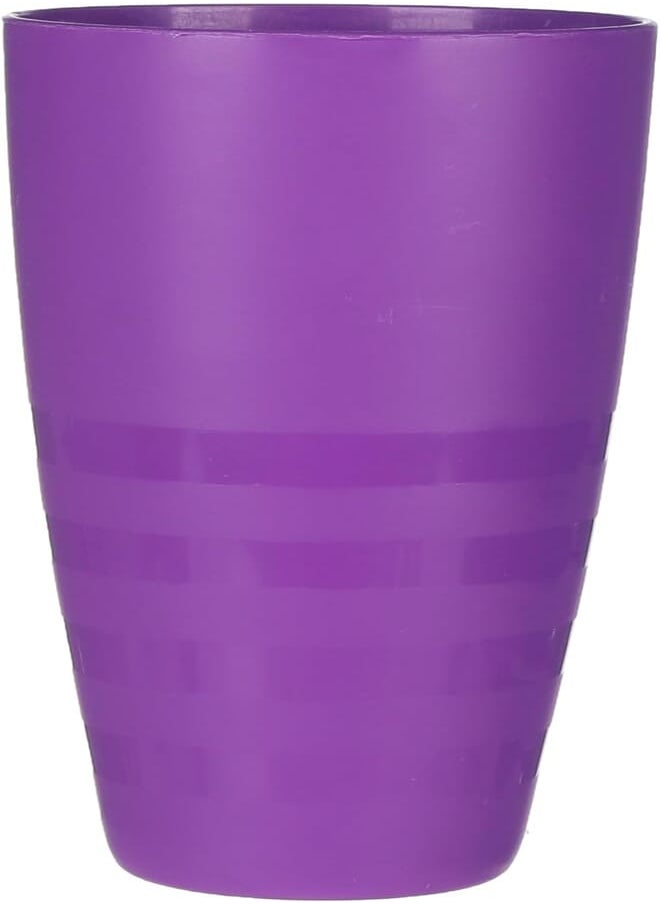 m-design M-Design Large Plastic Cup (520ml) - Microwave, Dishwasher, Food Safe & BPA Free (6, Purple) 