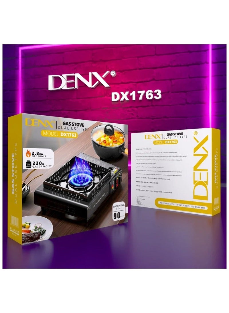 Denx Portable Gas Stove for Camping and Outdoor Use Size 34x28x8cm - Image 1