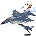 Crelloci Diecast Metal Alloy Fighter Jet Military Airplane Toy with Mist Spray Lights Sounds Pull Back Function Army Air Force Aircraft for Kids Toddlers Ages 3 Gift for Boys Girls Blue - Image 2