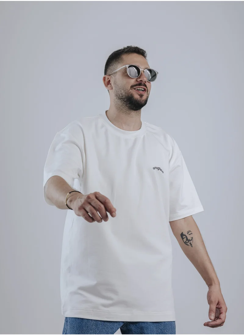سناج فيس Snugface The Printed Oversized Tshirts, White, SF15-3WHT-S
