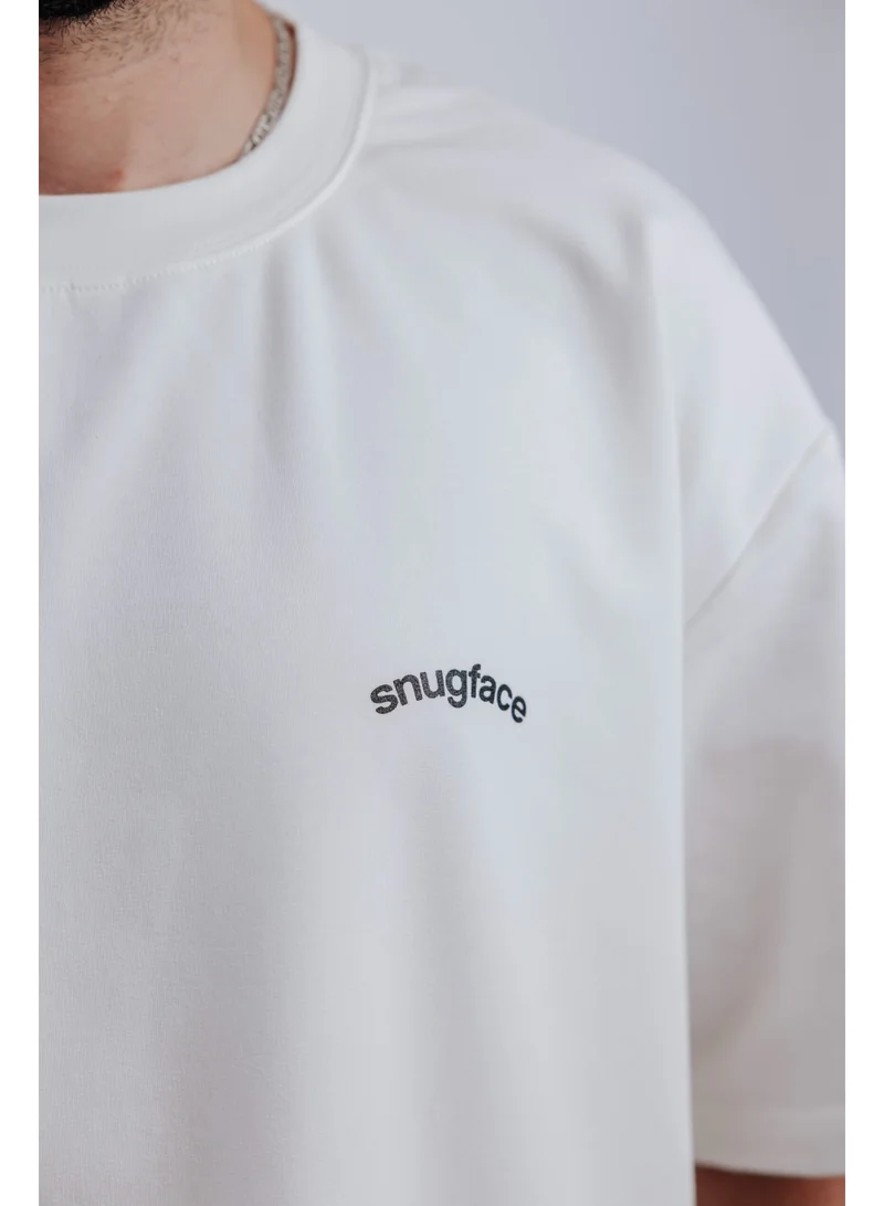 Snugface Snugface The Printed Oversized Tshirts, White, SF15-3WHT, Size-S