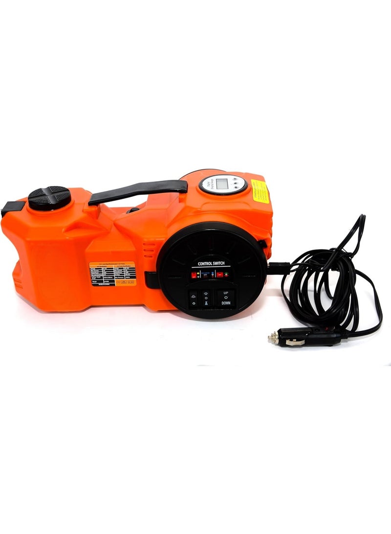 Digital Electric Hydraulic Jack 2 in 1 with Inflation, 3 Ton Hydraulic 12V Car Floor Jack with Built-in Digital Tire Inflator Pump & Digital Gauge ( Max height 360mm) - Image 2