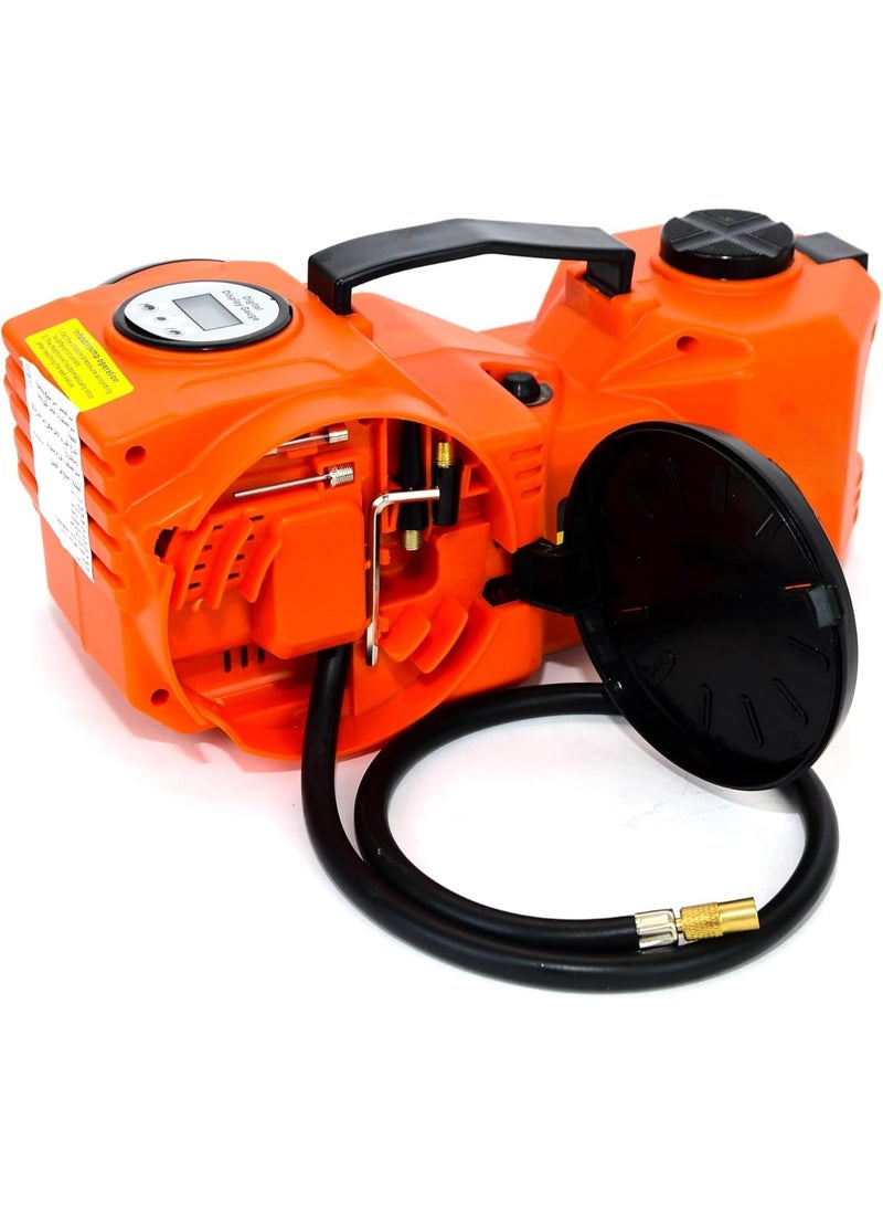 Digital Electric Hydraulic Jack 2 in 1 with Inflation, 3 Ton Hydraulic 12V Car Floor Jack with Built-in Digital Tire Inflator Pump & Digital Gauge ( Max height 360mm) - Image 3