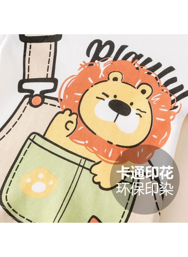 Doxiluka newborn Baby Clothes - Spring/autumn Long-sleeve Cotton T-shirts For Toddlers & Kids, Cartoon Printed Innerwear - Image 4