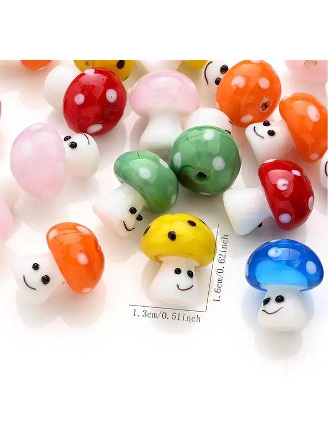 Style 5 Cute Mushroom Beads with Eyes for DIY Jewelry Keychains Crafts - Image 4