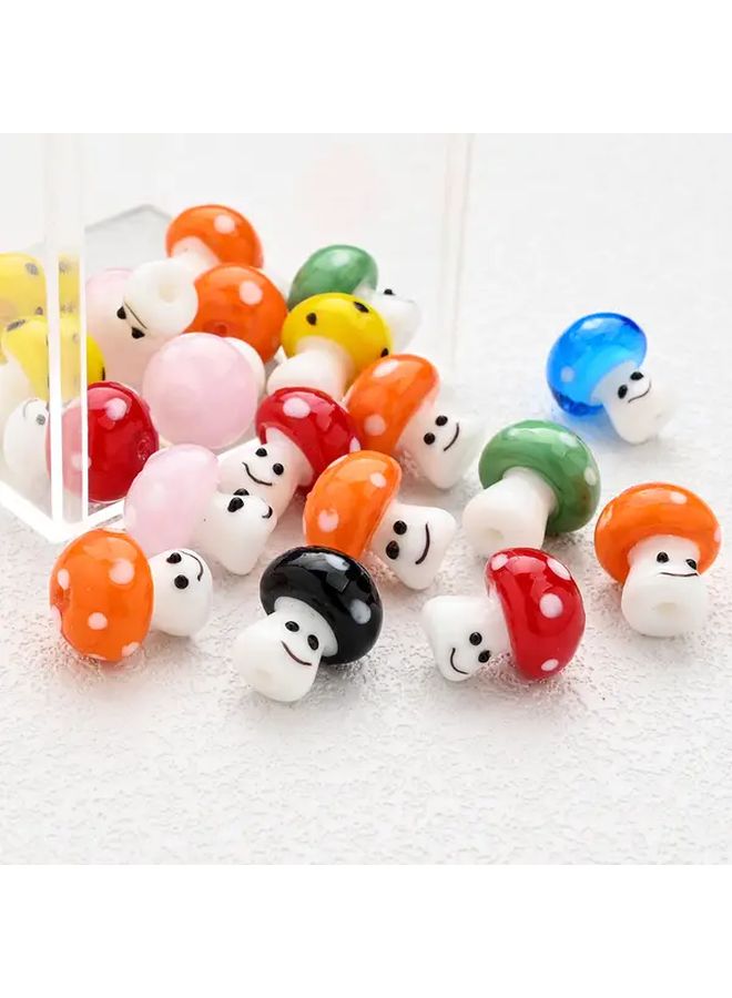 Style 5 Cute Mushroom Beads with Eyes for DIY Jewelry Keychains Crafts - Image 3