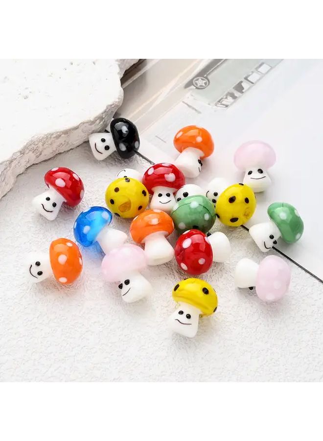 Style 5 Cute Mushroom Beads with Eyes for DIY Jewelry Keychains Crafts - Image 5