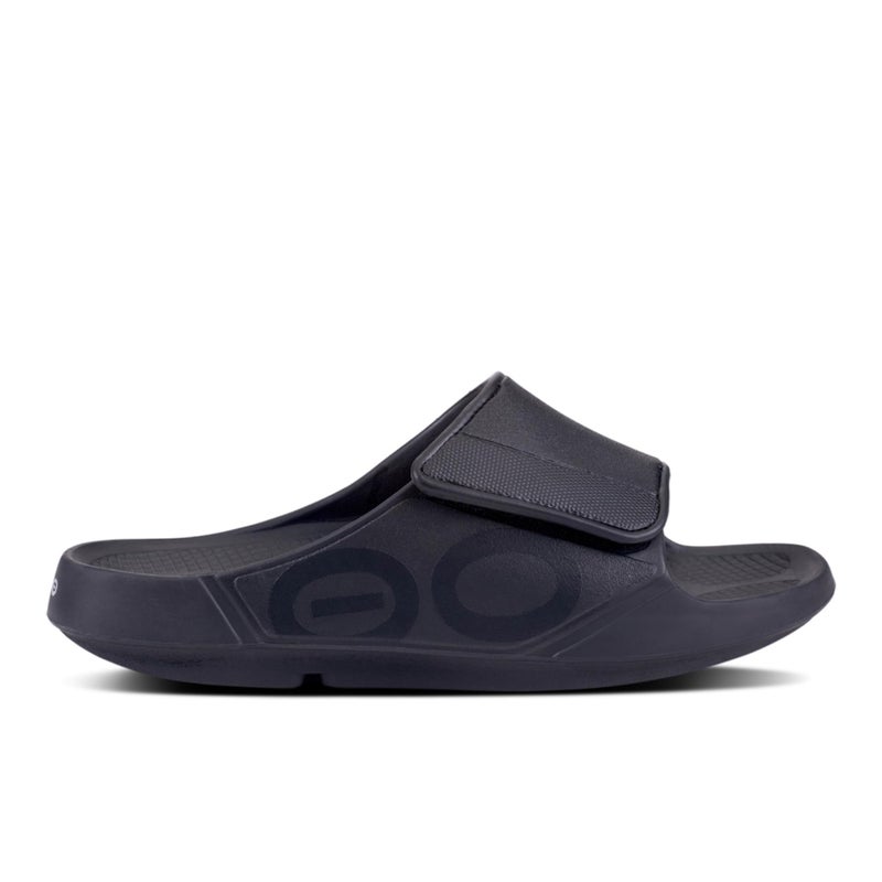 OOFOS OOahh Sport Flex Recovery Sandal, Black Matte - Womenâ€™s Size 9, Menâ€™s Size 7 - Image 4
