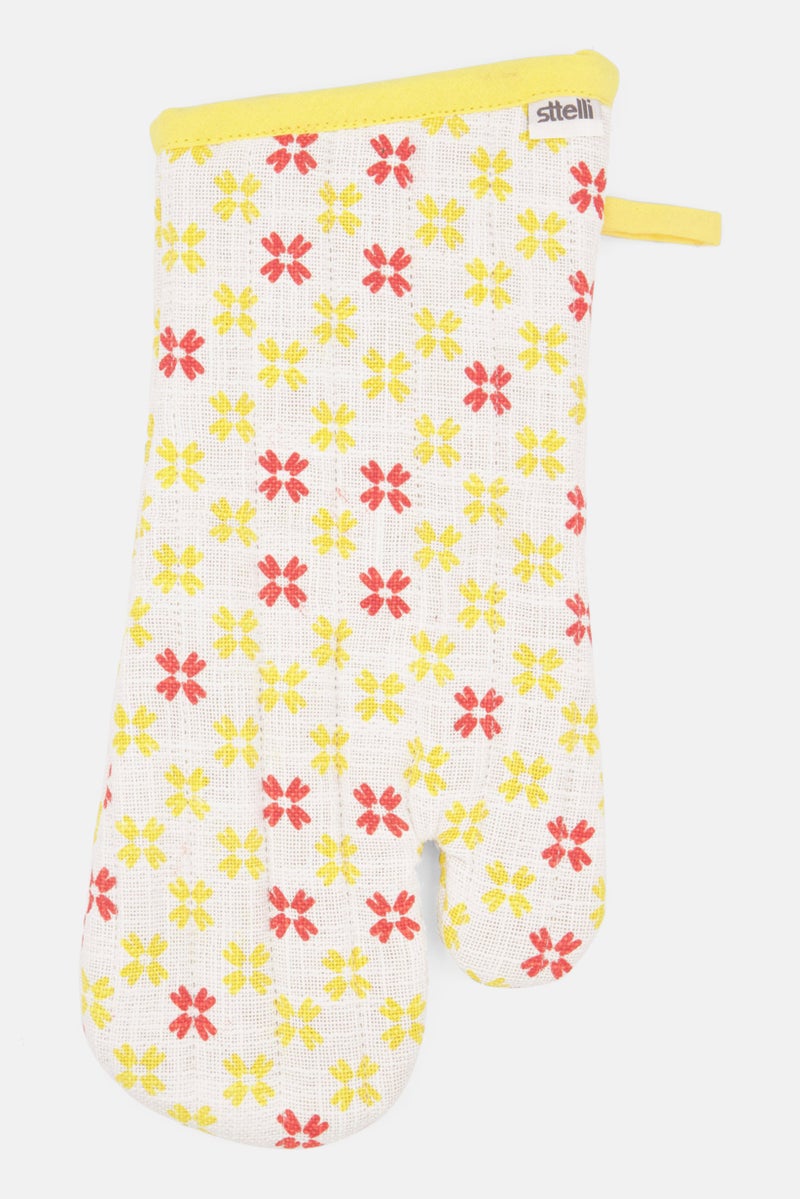Sttelli Oven Mitten 32 H x 15 L cm, Yellow Combo  - Image 1