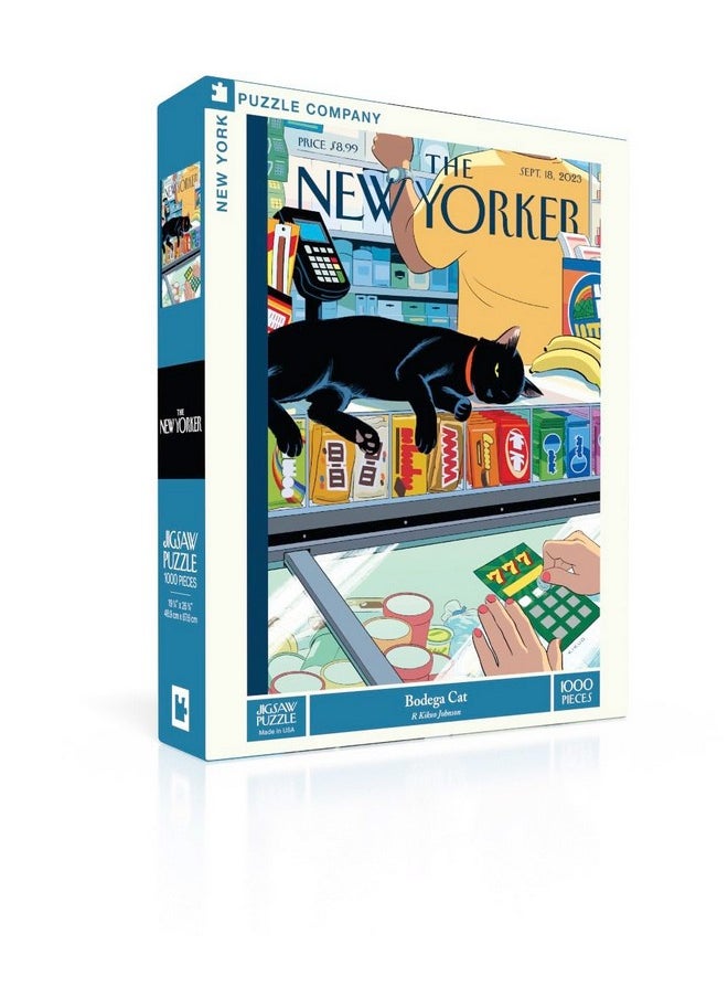 New York Puzzle Company New York Puzzle Company - New Yorker Bodega Cat - 1000 Piece Jigsaw Puzzle for Family Game Nights by R. Kikuo Johnson  - Image 2