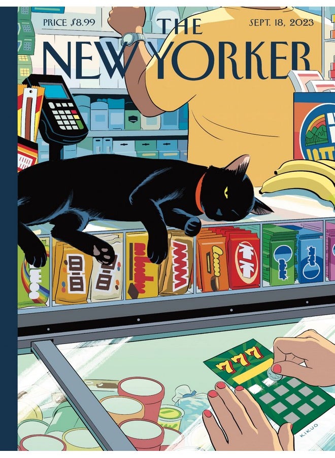 New York Puzzle Company New York Puzzle Company - New Yorker Bodega Cat - 1000 Piece Jigsaw Puzzle for Family Game Nights by R. Kikuo Johnson  - Image 1