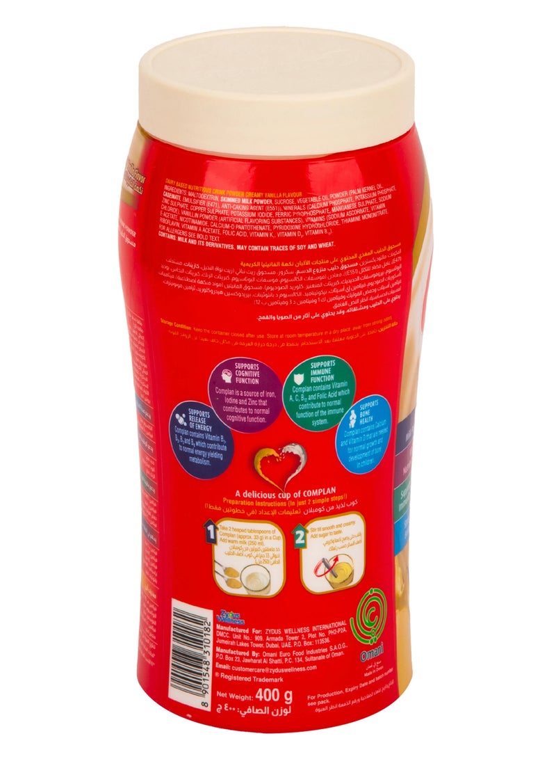 Complan Creamy Vanilla Flavoured Powder 400 g - Image 2