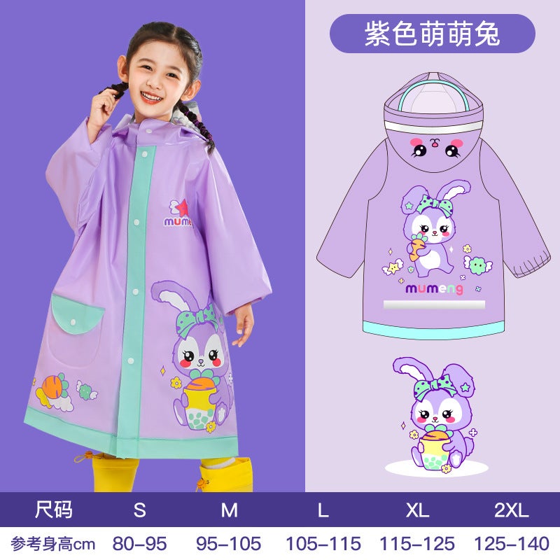 Children'S Raincoat And Rain Boots For Kidsren And Babies Thickeneded Wear-Resistant Poncho Kindergarten Small Dinosaur Full Body Waterproof Breathable Raincoat - Image 1