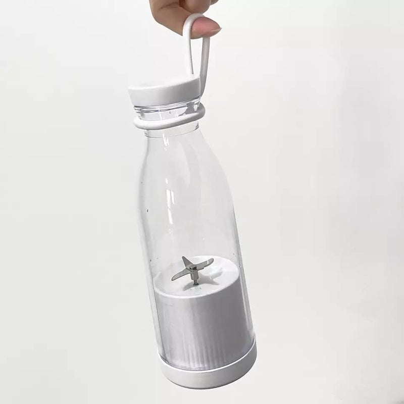 Overa Portable Blender Mini Jug Blenders Smoothie Maker Portable Fruit Juice Milk Shake Mixers 350ml Multifunctional Personal Blender with Usb Rechargeable for Home Outdoor Travel WHITE - Image 2