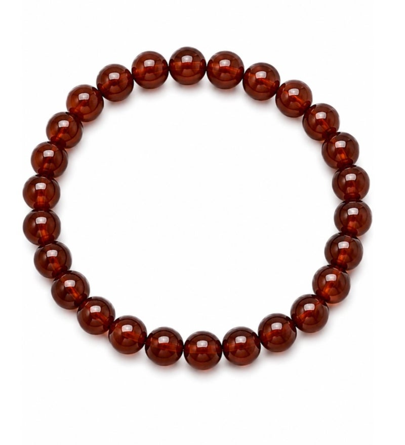 Ringfinity Carnelian Bracelet for Women – Natural Carnelian Stone | Minimalist Gemstone Bracelet | Elegant 8mm Stretch Beads - Image 1