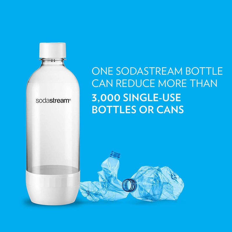 SodaStream Carbonating Bottle, 1 liter, White (Pack of 2) - Image 5