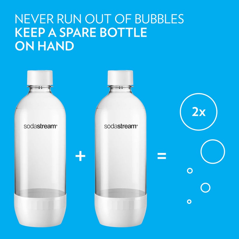 SodaStream Carbonating Bottle, 1 liter, White (Pack of 2) - Image 3
