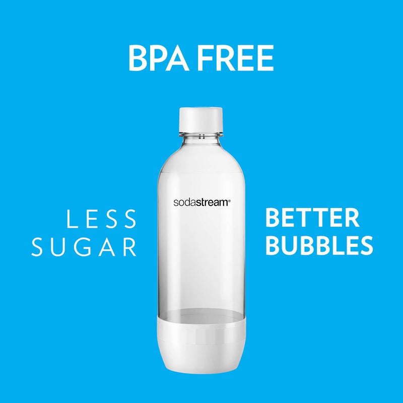 SodaStream Carbonating Bottle, 1 liter, White (Pack of 2) - Image 4