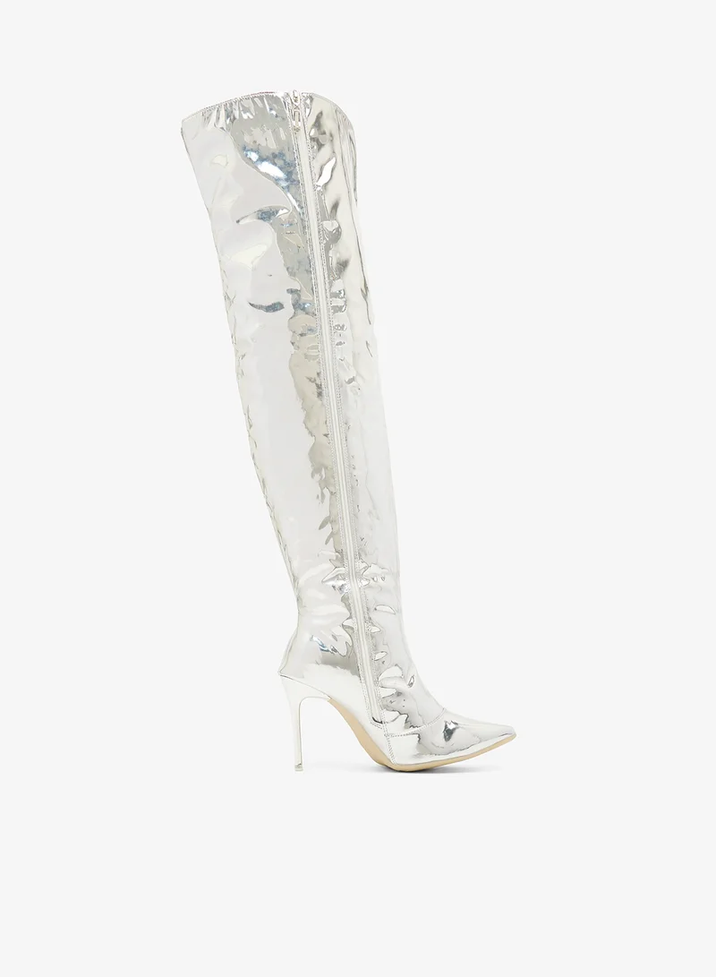 Ginger Pointed Toe Stiletto Heel Knee High Boots