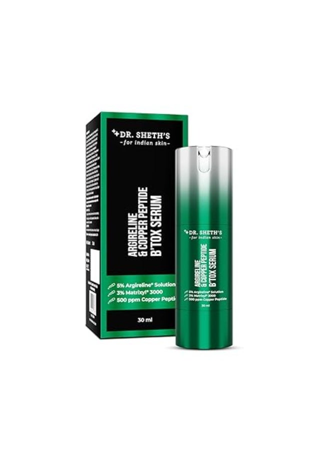 Dr. Sheth's ARGIRELINE & COPPER PEPTIDE B’TOX SERUM - 30 ML - Image 1