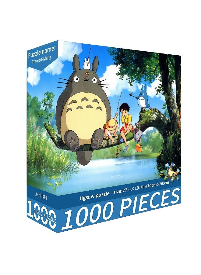 Totoro 1000-piece fishing Totoro anime puzzle - Enjoy happy times with friends - Image 2