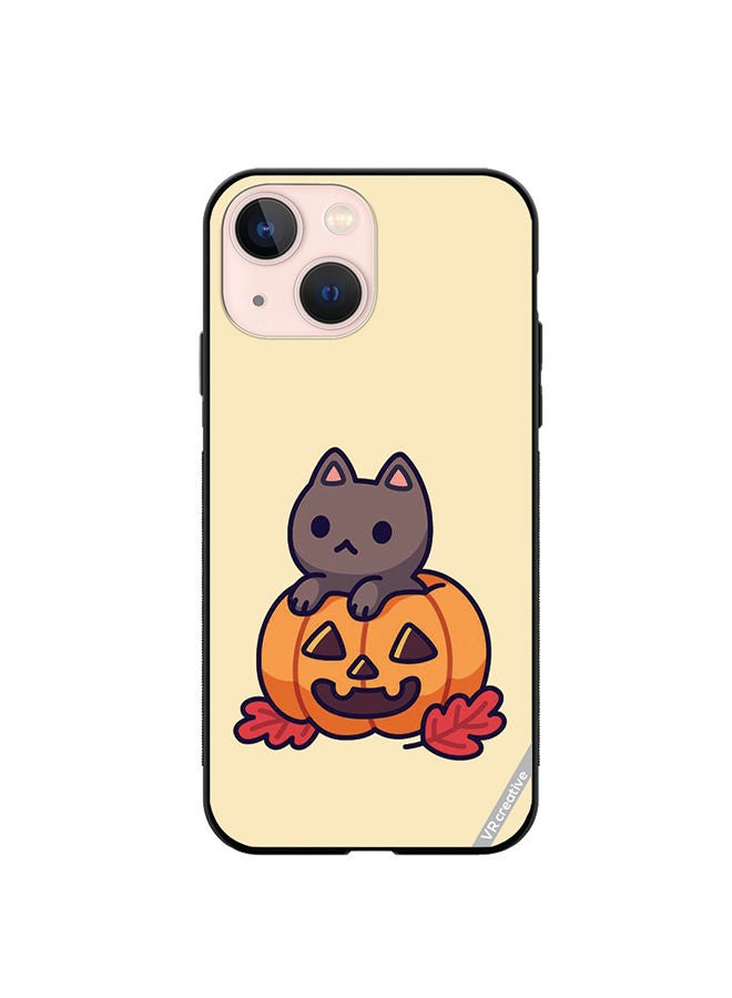 VR CREATIVE Protective Case Cover For Apple iPhone 14 Plus Cat In A Pumpkin Design Multicolour - Image 1