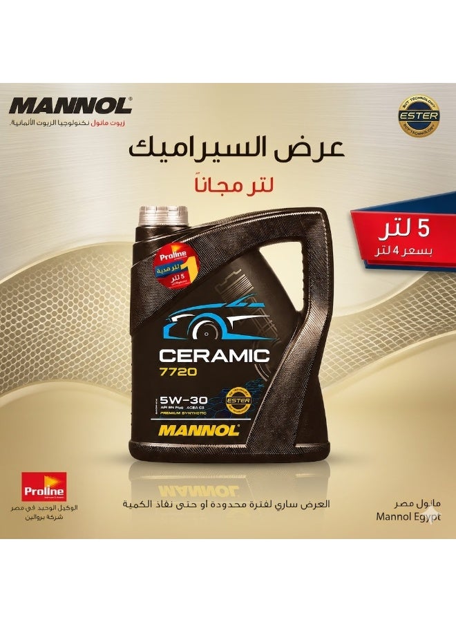MANNOL MN7720 Ceramic 5W-30 5L - Image 1
