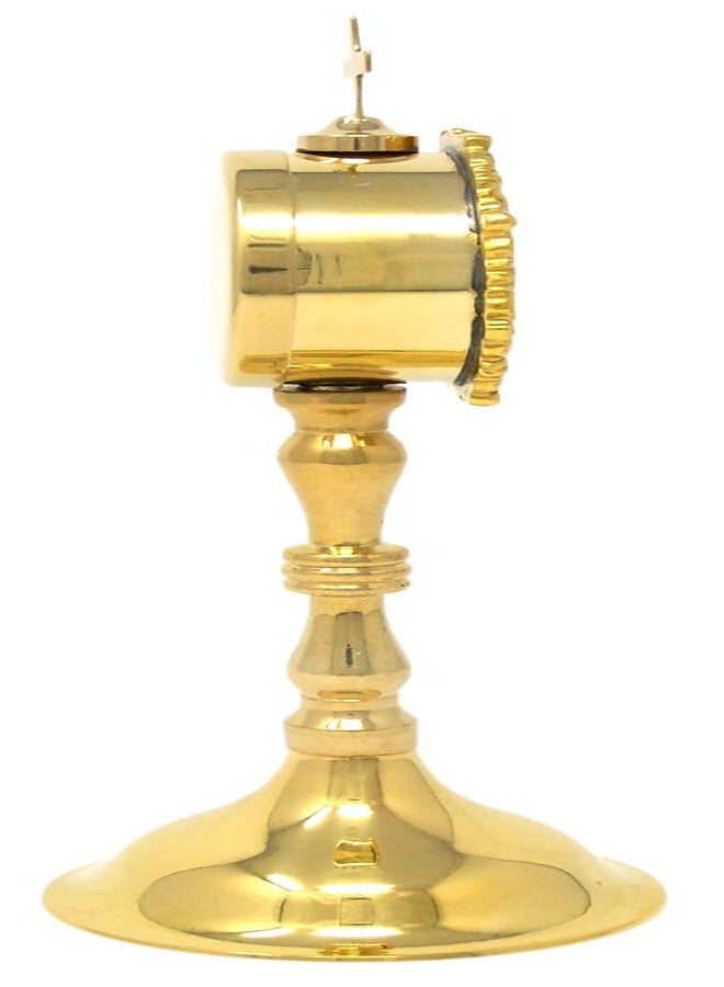 Needzo Monstrance Reliquary, High Polished Brass, Catholic Church Service Supplies, 8 Inches - Image 3