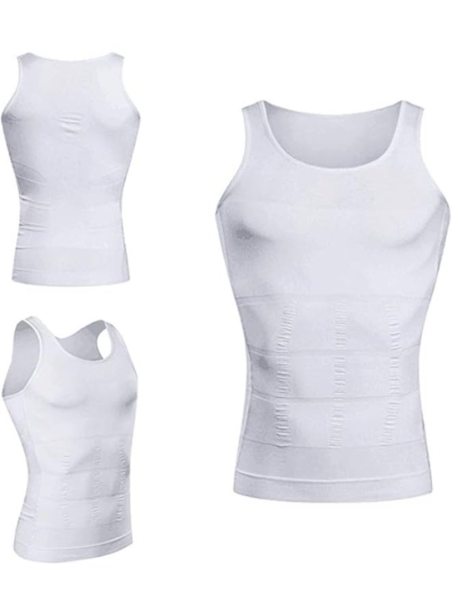 Halamodo Mens Slimming Body Shaper Vest Shirt Abs Abdomen Slim - Image 3