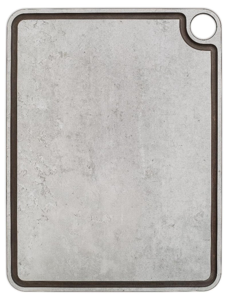 ARCOS Cutting Board with Channel and Hanger Smooth Surface for Chopping Food in Cellulose Fibre and Resin Professional Meat and Vegetable Cutting Utensil with Antispill Channel Grey 17 x 13