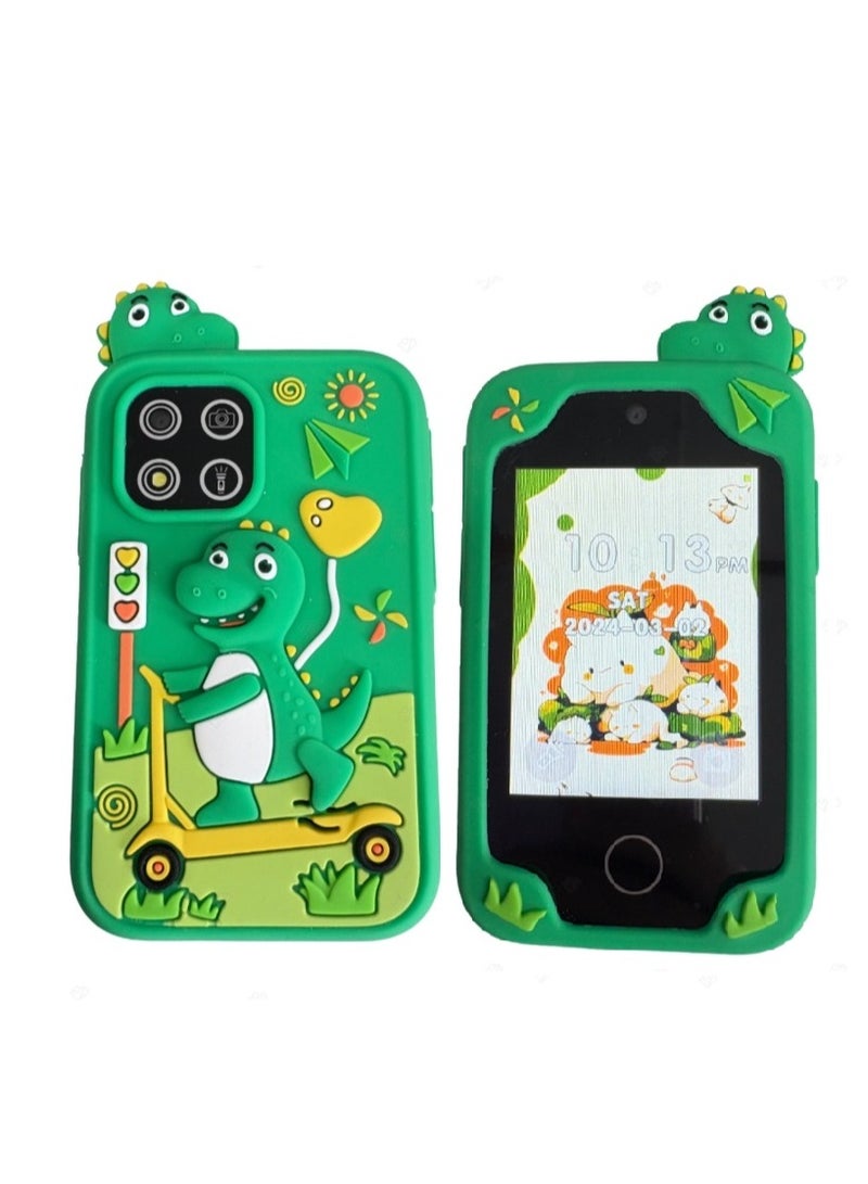 إيفرين لعبة هاتف ذكي للأطفال من عمر 3 إلى 8 سنوات للأولاد والبنات مع كاميرا وبطاقة TF بسعة 8 جيجابايت (أخضر) - Image 1