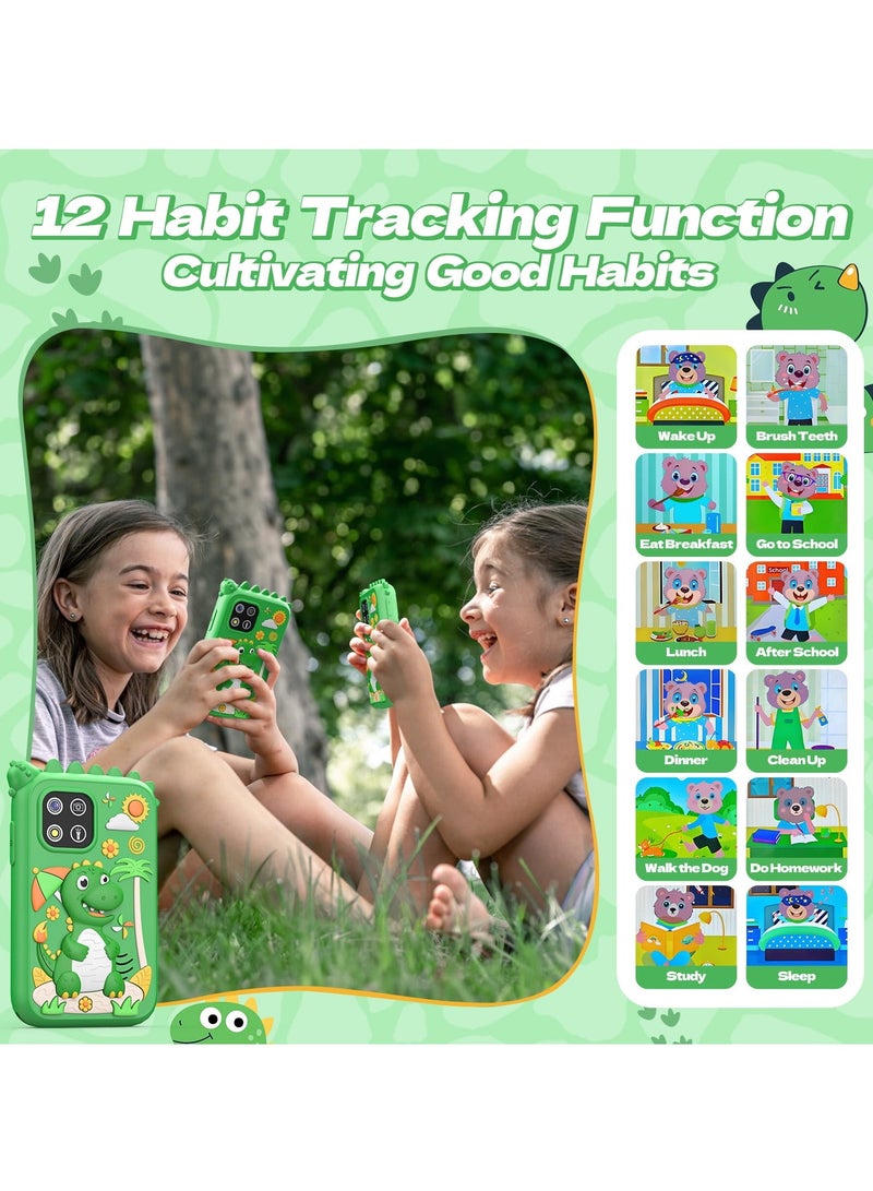 إيفرين لعبة هاتف ذكي للأطفال من عمر 3 إلى 8 سنوات للأولاد والبنات مع كاميرا وبطاقة TF بسعة 8 جيجابايت (أخضر) - Image 3