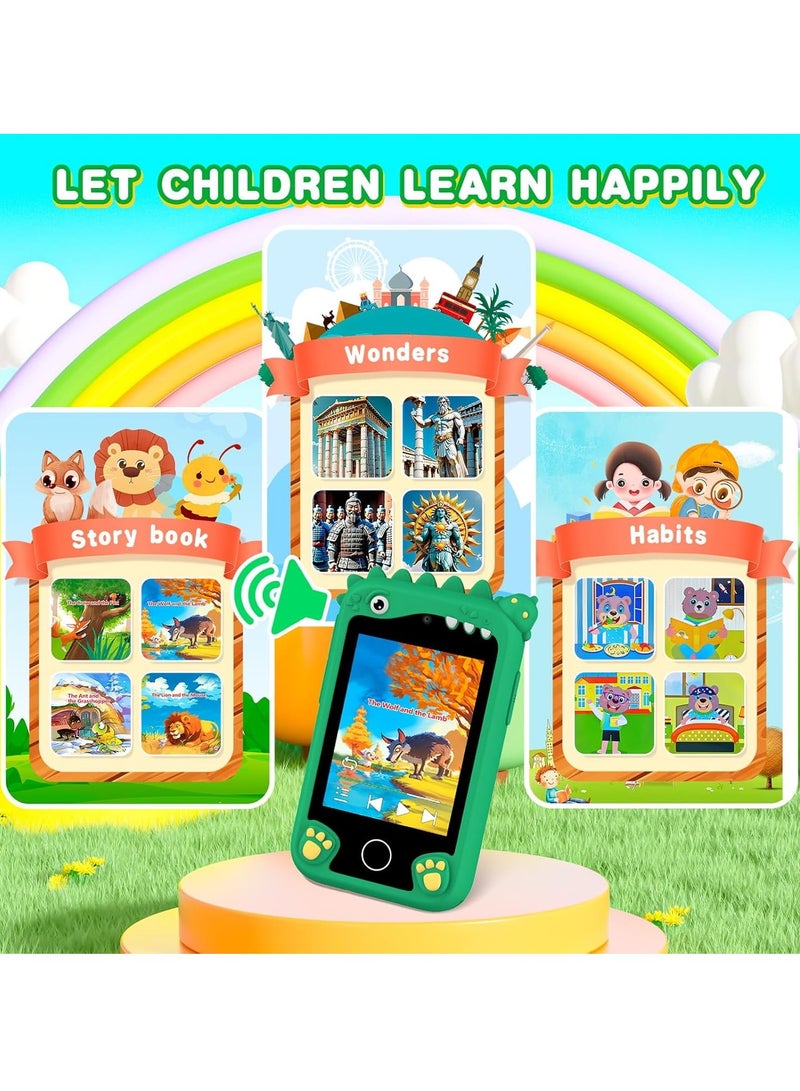 إيفرين لعبة هاتف ذكي للأطفال من عمر 3 إلى 8 سنوات للأولاد والبنات مع كاميرا وبطاقة TF بسعة 8 جيجابايت (أخضر) - Image 5
