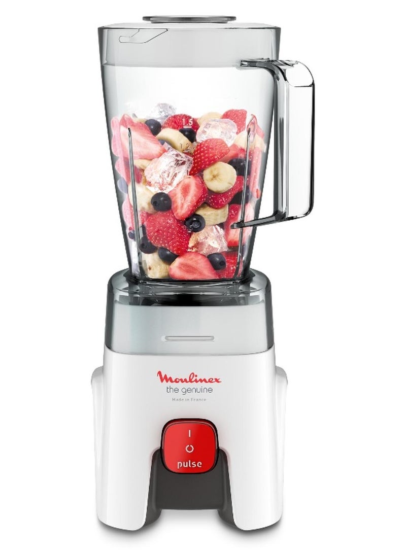 مولينكس خلاط | خلاط أصلي 1.75 لتر صانع سموذي | خلاط | 500 واط | ملحقين | سرعة واحدة ووظيفة نبض | أبيض | ضمان سنتين | LM242B28 1.75 L 500 W LM242B28 أبيض/ شفاف - Image 1