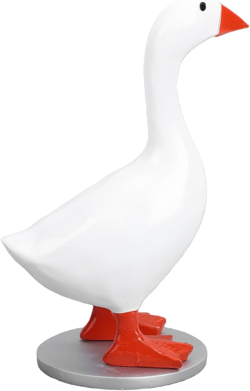 ZJchao Magnetic Duck Key Holder Decorative Resin Duck Statue Functional Key Organizer with Built in Magnet for Home Office Desk Shelf Ornament Durable Resin Material - Image 1