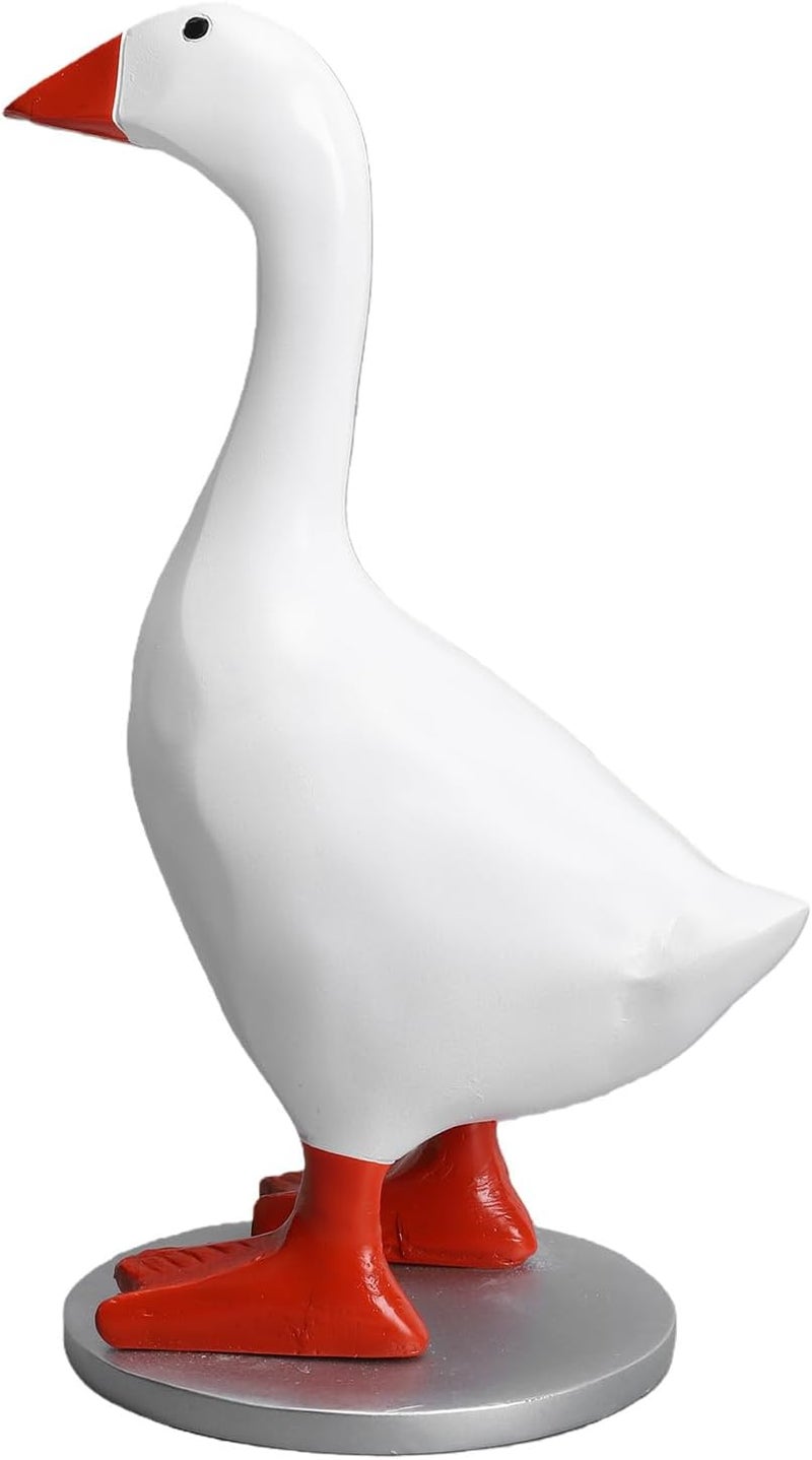ZJchao Magnetic Duck Key Holder Decorative Resin Duck Statue Functional Key Organizer with Built in Magnet for Home Office Desk Shelf Ornament Durable Resin Material - Image 4