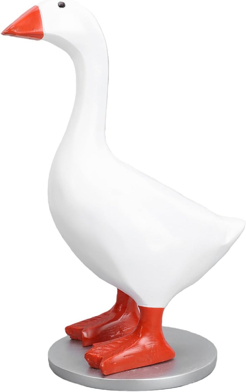 ZJchao Magnetic Duck Key Holder Decorative Resin Duck Statue Functional Key Organizer with Built in Magnet for Home Office Desk Shelf Ornament Durable Resin Material - Image 5
