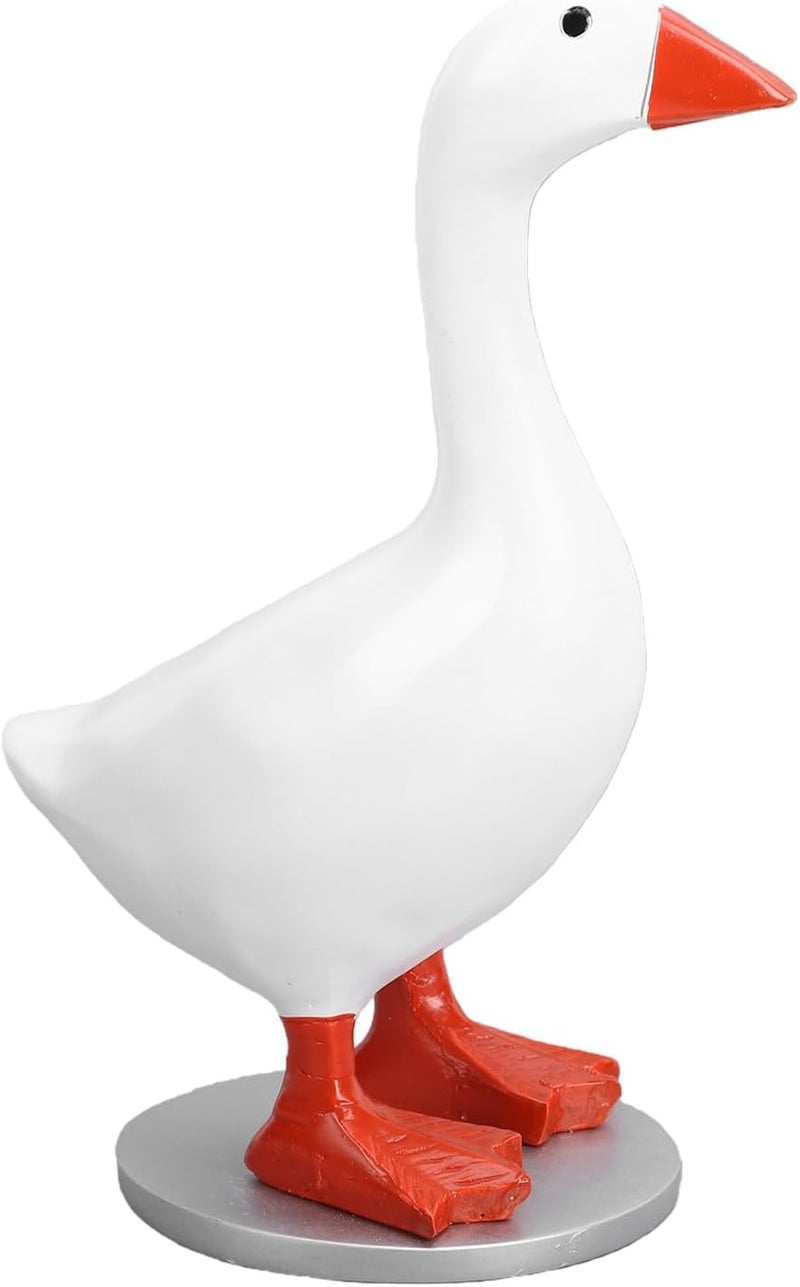 ZJchao Magnetic Duck Key Holder Decorative Resin Duck Statue Functional Key Organizer with Built in Magnet for Home Office Desk Shelf Ornament Durable Resin Material - Image 2