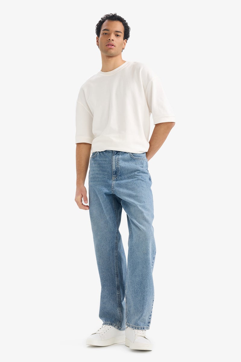 DeFacto Blue Man Baggy Trousers Casual - Image 4