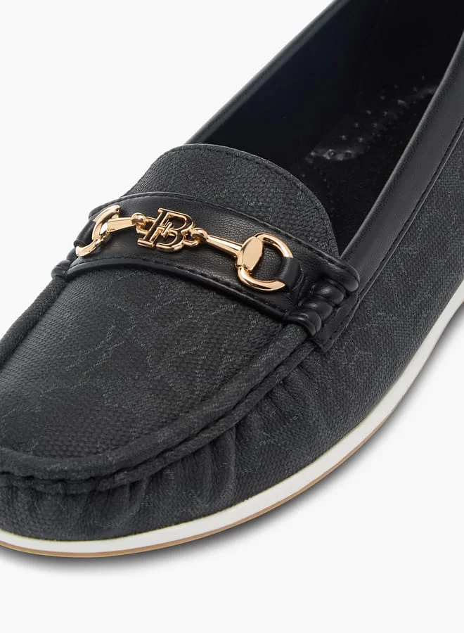 Flora Bella By Shoexpress Womens Buckle Loafers With Slip On Closure