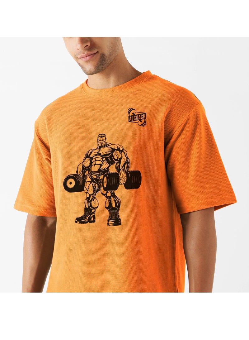 ALCOACH Minimal Print Oversized Pure Cotton T-Shirt  - Image 2