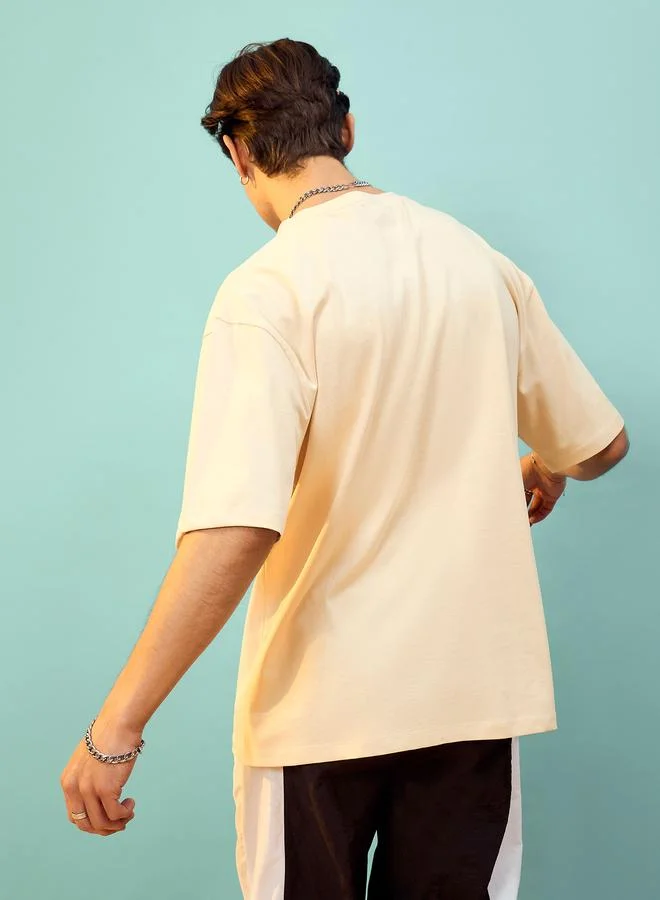 Mascln Sassafras Slogan Print Oversized T-Shirt by Styli