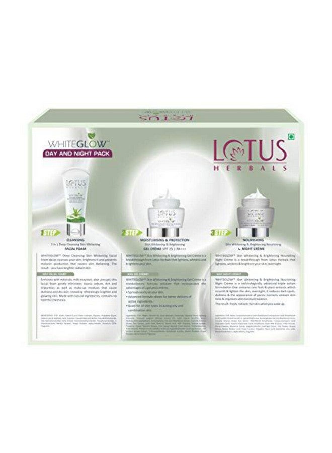 LOTUS HERBALS White Glow Day & Night Pack Cream With Face Wash Aloe Vera 220 G 3 Count  - Image 3