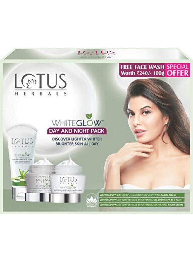 LOTUS HERBALS White Glow Day & Night Pack Cream With Face Wash Aloe Vera 220 G 3 Count  - Image 2