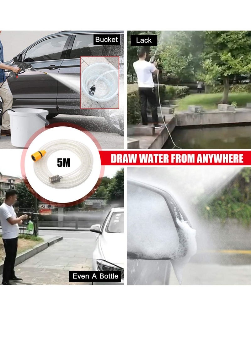 24V Cordless Portable Washer Electric High Pressure Cleaner Machine 200W 30Bar Lithium Battery Handheld Car Cleaning Device With Foam Generator Nozzle Water Pump  - Image 3