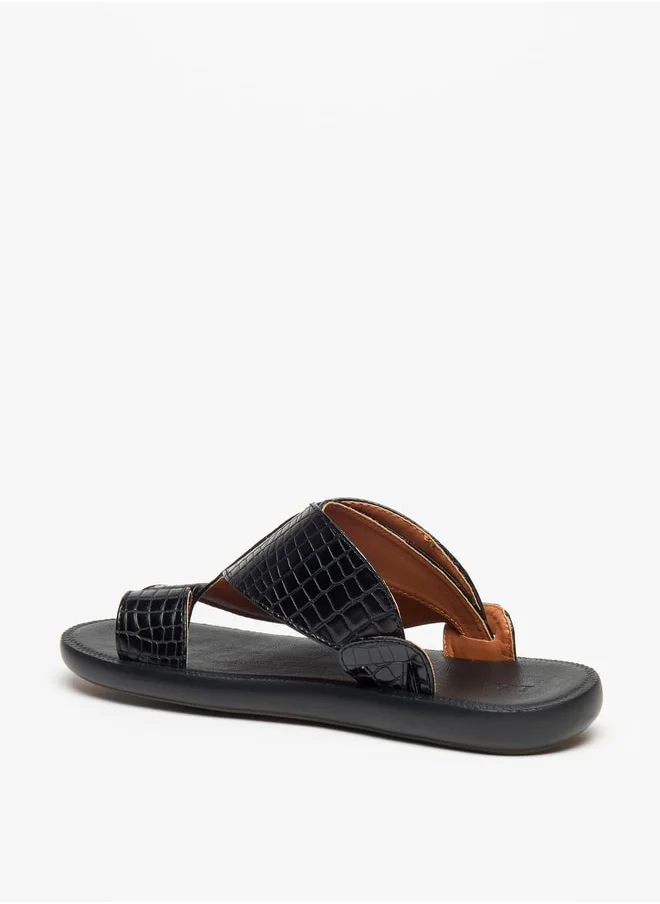 LBL by Shoexpress Men Textured SlipOn Arabic Sandals with Toe Loop Detail  Ramadan Collection