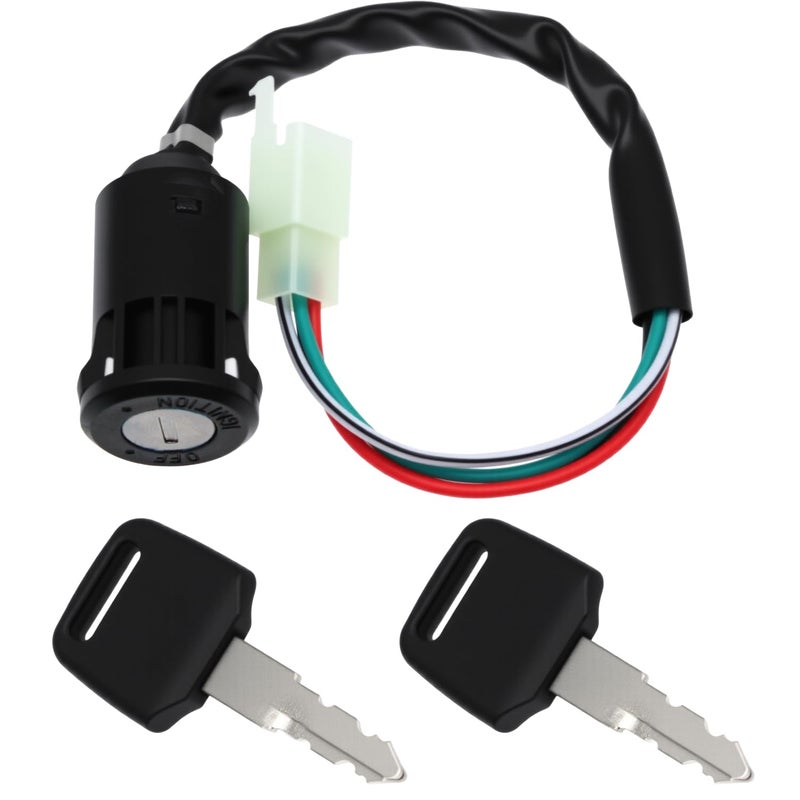 amavoler 4 Pin and 4 Wire Ignition Key Switch Fit for 50cc 70cc 90cc 110cc 125cc Quad ATV 4 Wheeler Go Kart Sunl Roketa Kazuma - Image 3