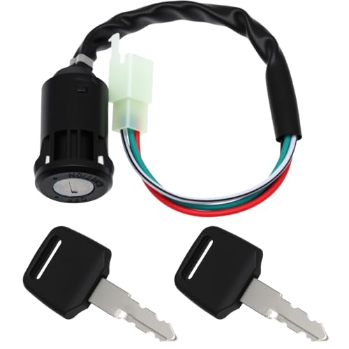 amavoler 4 Pin and 4 Wire Ignition Key Switch Fit for 50cc 70cc 90cc 110cc 125cc Quad ATV 4 Wheeler Go Kart Sunl Roketa Kazuma - Image 1